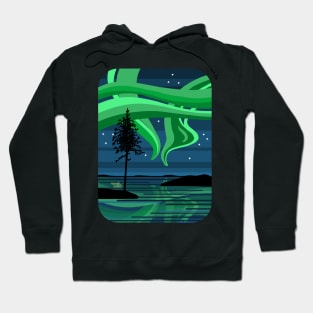 Northern lights - Double Aurora - Abstract Hoodie